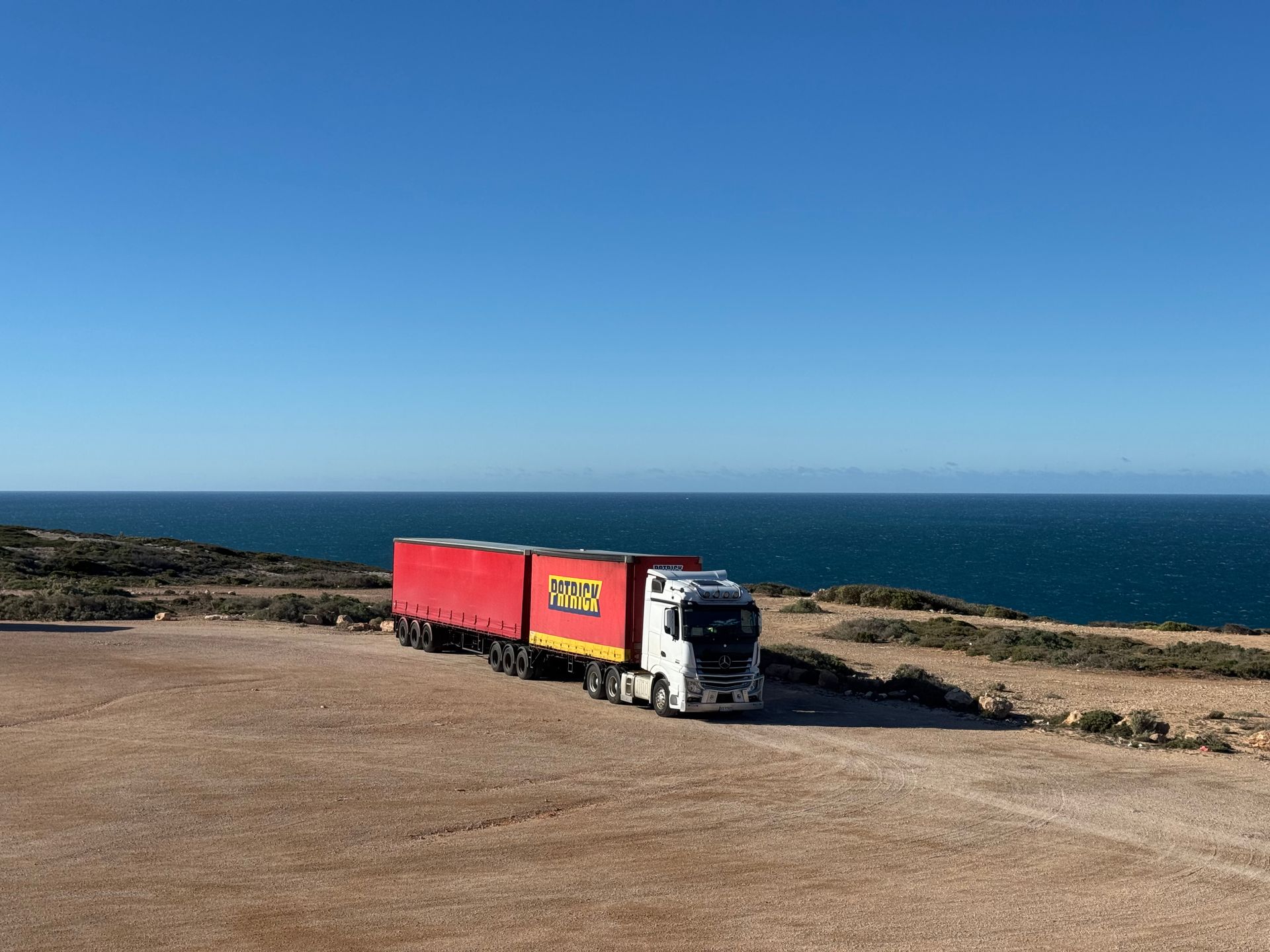 Waste logistics truck on the road
